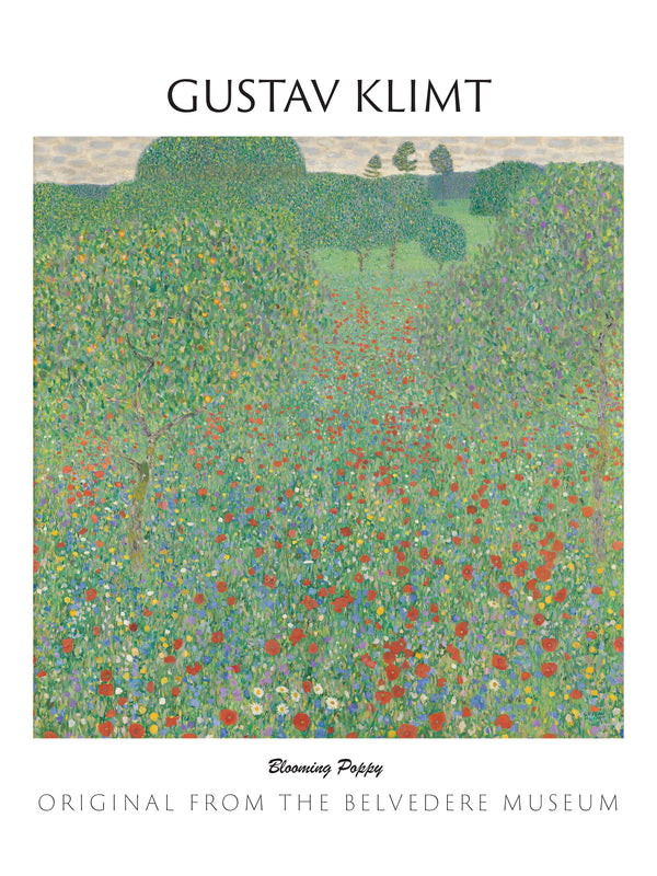 Gustav Klimt-Çiçek Açan Gelincikler fine art baskı