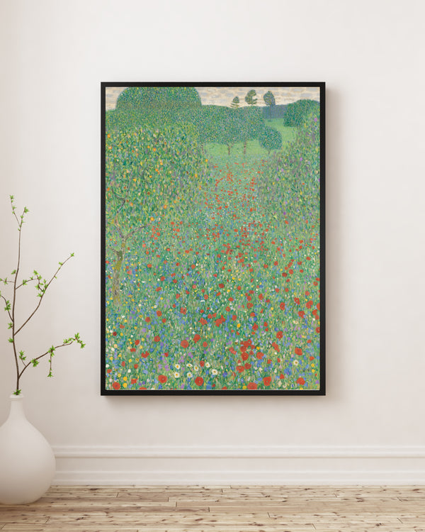 Gustav Klimt - Çiçek Açan Gelincikler poster