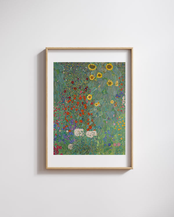 Gustav Klimt - Ayçiçekli Kır Evi Bahçesi