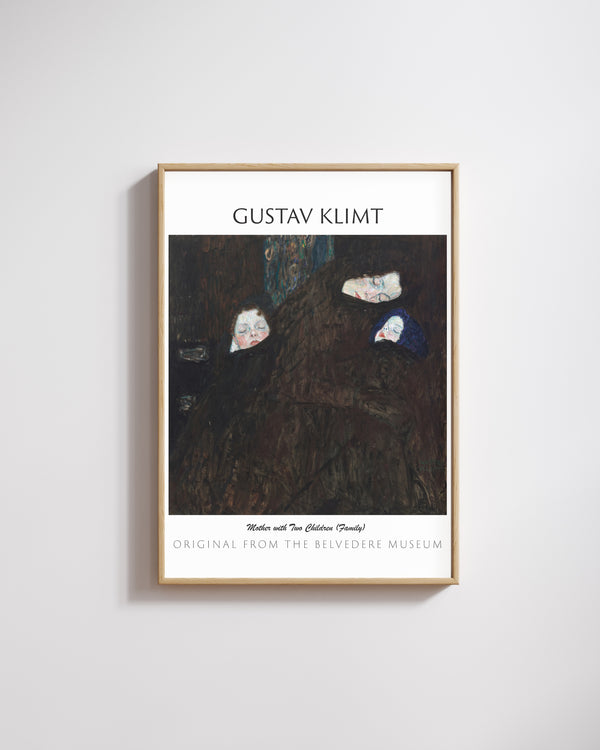 Gustav Klimt-Anne ve İki Çocuk (Aile) poster