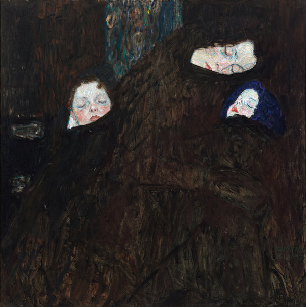 Gustav Klimt-Anne ve İki Çocuk (Aile) tablo