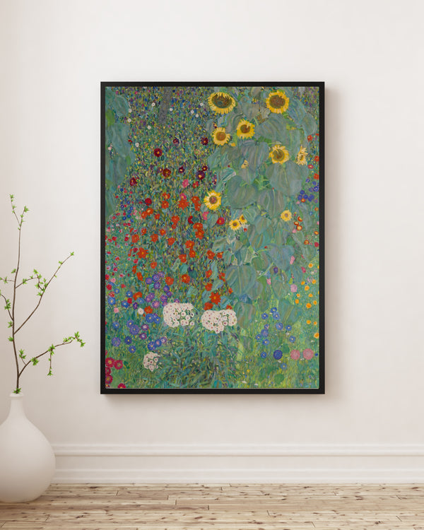 Gustav Klimt - Ayçiçekli Kır Evi Bahçesi