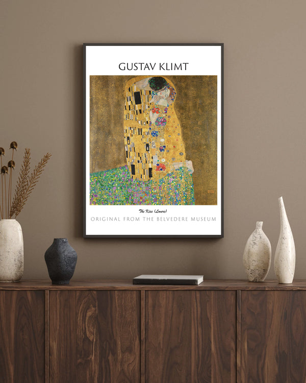 Gustav Klimt-Öpücük Aşıklar çerçeve