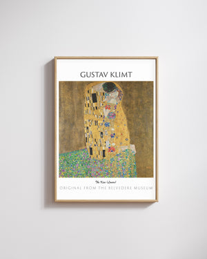 Gustav Klimt-Öpücük Aşıklar poster