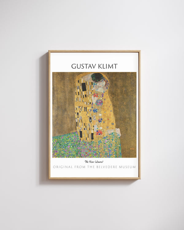 Gustav Klimt-Öpücük Aşıklar poster