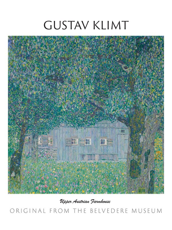 Gustav Klimt-Yukarı Avusturya Çiftlik Evi fine art baskı
