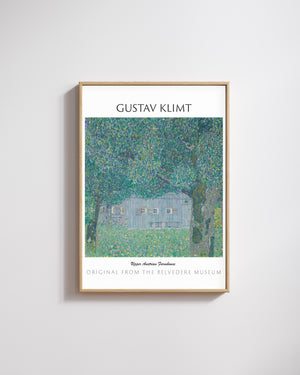 Gustav Klimt-Yukarı Avusturya Çiftlik Evi poster