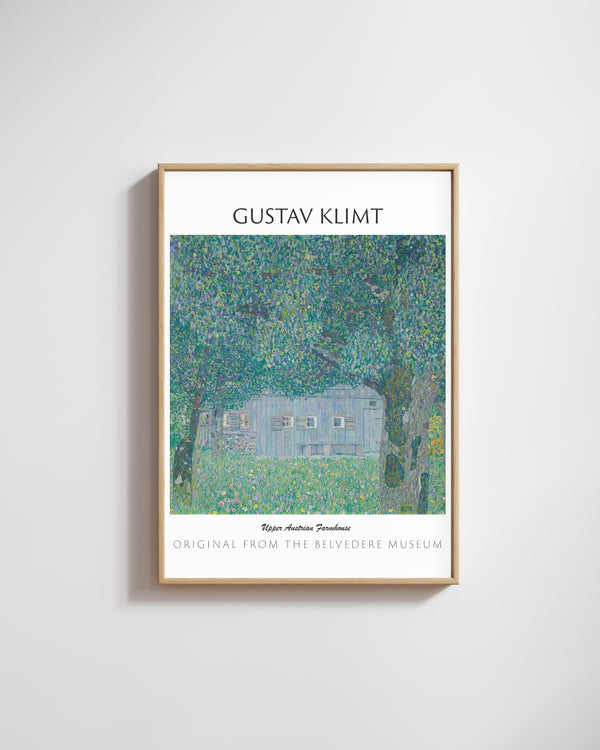 Gustav Klimt-Yukarı Avusturya Çiftlik Evi poster