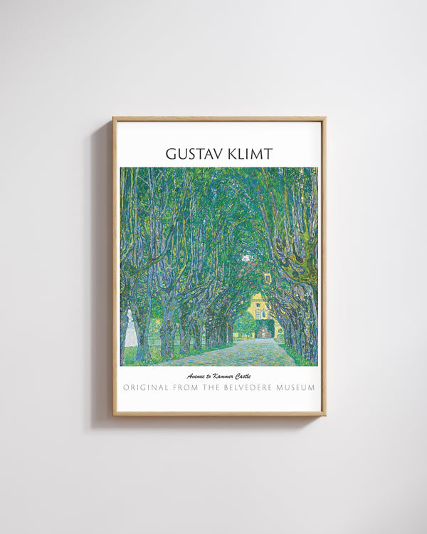 Gustav Klimt-Kammer Şatosu’na Giden Ağaçlı Yol poster