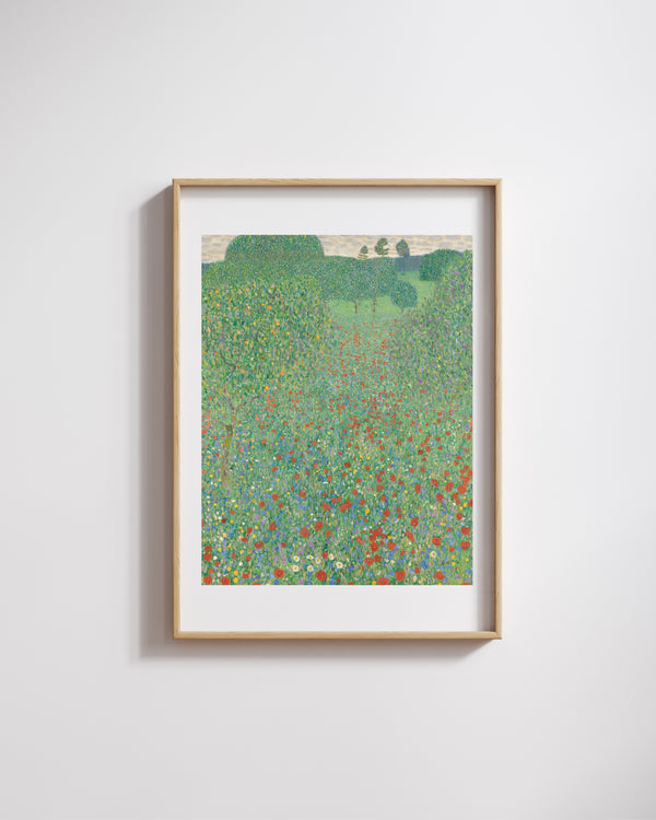 Gustav Klimt - Çiçek Açan Gelincikler fine art baskı
