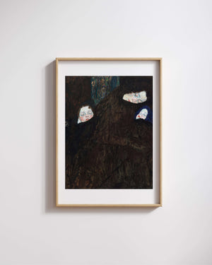 Gustav Klimt - Anne ve İki Çocuk Aile fine art baskı