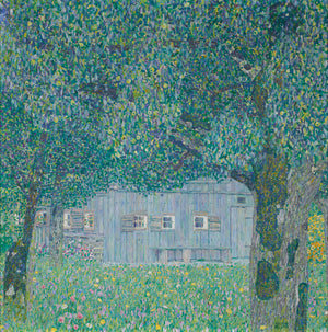 Gustav Klimt-Yukarı Avusturya Çiftlik Evi tablo