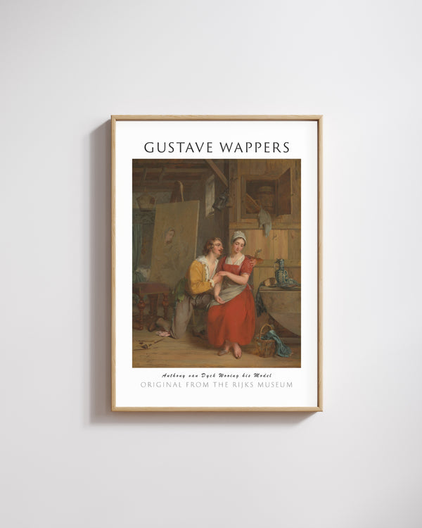 Gustave Wappers-Anthony van Dyck Modeline Kur Yaparken poster