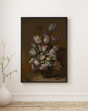Hans Bollongier - Çiçeklerle Natürmort Poster