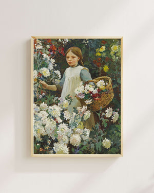 Harold Harvey - Kasımpatı Toplayanlar fine art baskı