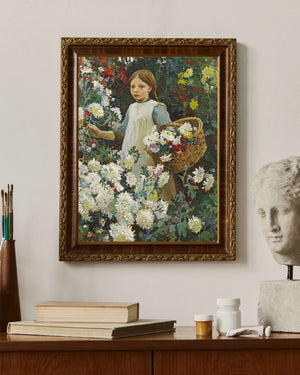 Harold Harvey - Kasımpatı Toplayanlar fine art baskı