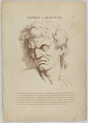 Charles Le Brun - Nefret veya Kıskançlık Fine Art Baskı