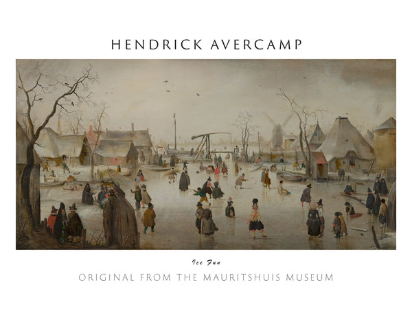 Hendrick Avercamp-Buz Üzerinde Eğlence fine art baskı