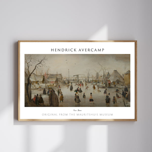 Hendrick Avercamp-Buz Üzerinde Eğlence poster