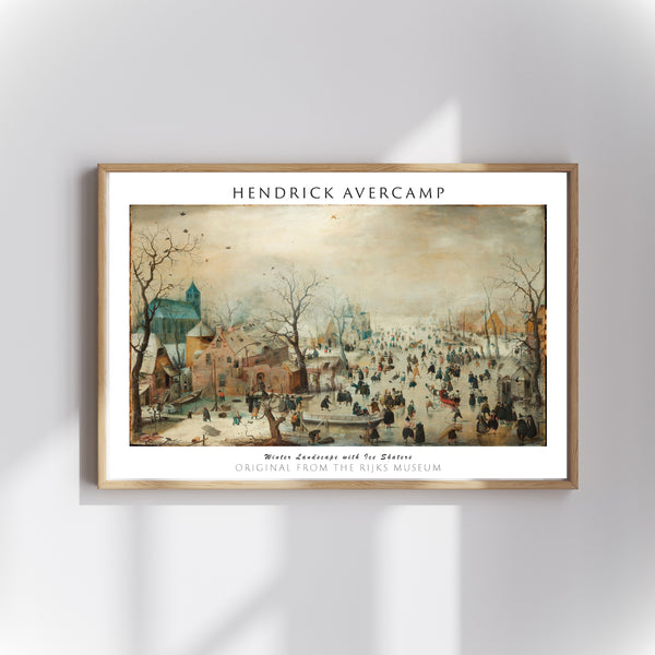 Hendrick Avercamp - Kızakçılarla Kış Manzarası poster
