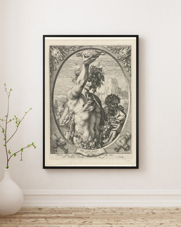Hendrick Goltzius - Bacchus fine art baskı