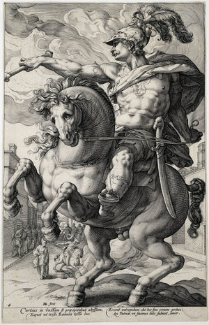 Hendrick Goltzius - Marcus Curtius fine art baskı