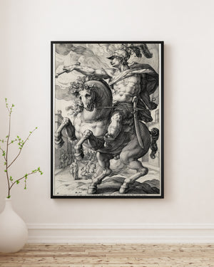 Hendrick Goltzius - Marcus Curtius fine art baskı