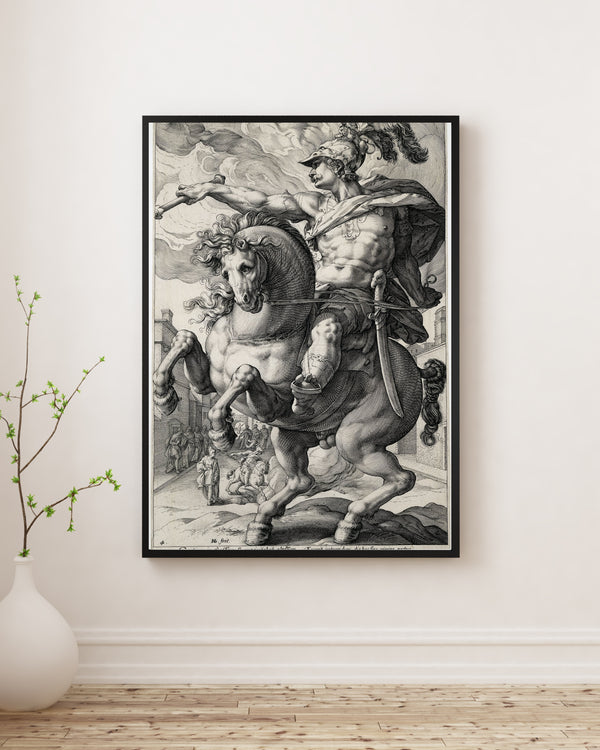 Hendrick Goltzius - Marcus Curtius fine art baskı