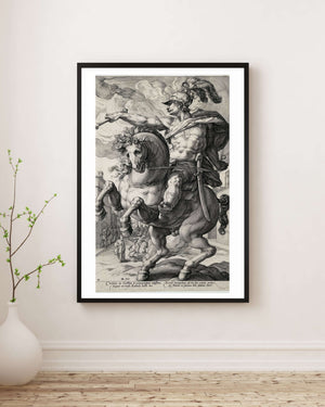 Hendrick Goltzius - Marcus Curtius fine art baskı