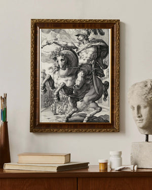 Hendrick Goltzius - Marcus Curtius fine art baskı