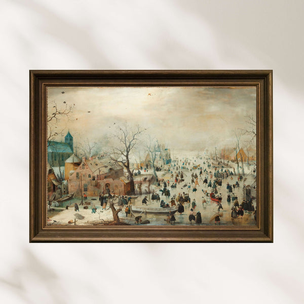 Hendrick Avercamp - Kızakçılarla Kış Manzarası