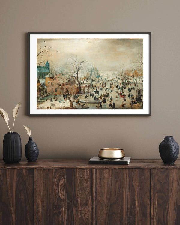 Hendrick Avercamp - Kızakçılarla Kış Manzarası