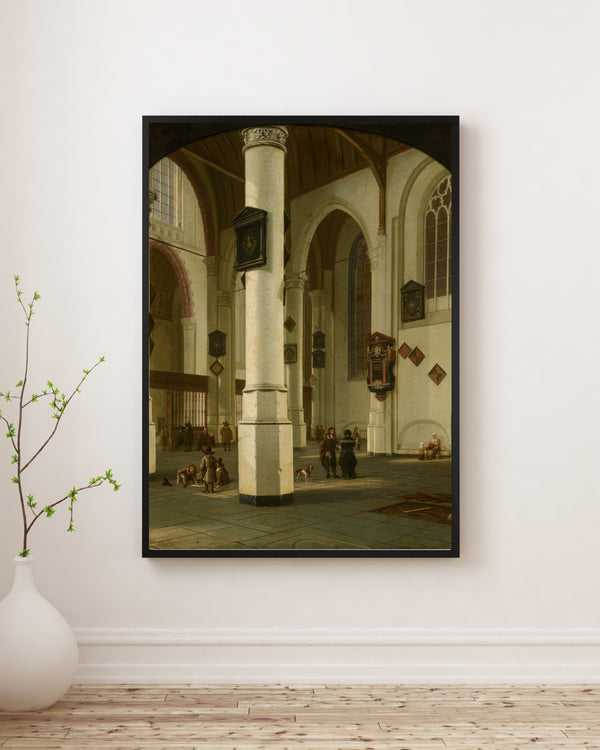 Hendrick van Vliet - Delft'teki Eski Kilisenin İç Mekânı poster