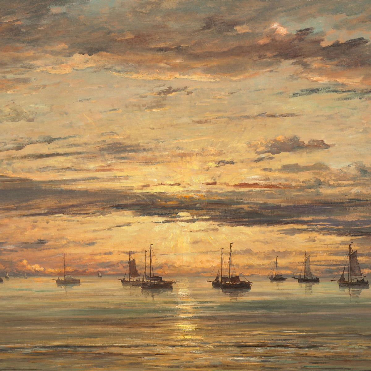 Hendrik Willem Mesdag - Sunset in Scheveningen – Gige Gallery