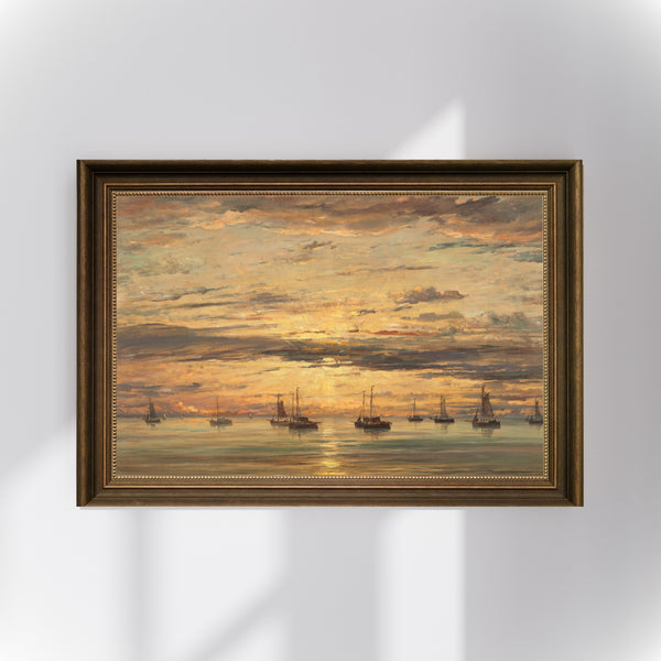 Hendrik Willem Mesdag - Scheveningen’de Gün Batımı Poster