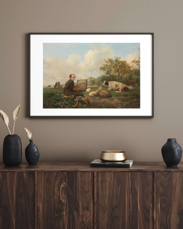 Hendrikus van de Sande Bakhuyzen - Doğada Resim Yapan Sanatçı Fine Art Baskı