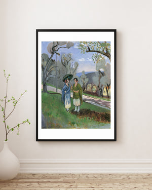 Henri Matisse - Zeytin Ağaçları Altında Sohbet Fine Art Baskı