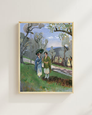 Henri Matisse - Zeytin Ağaçları Altında Sohbet Fine Art Baskı