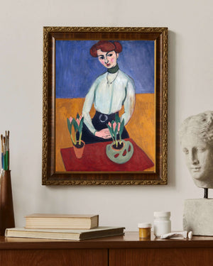 Henri Matisse - Laleli Kız Çerçeve