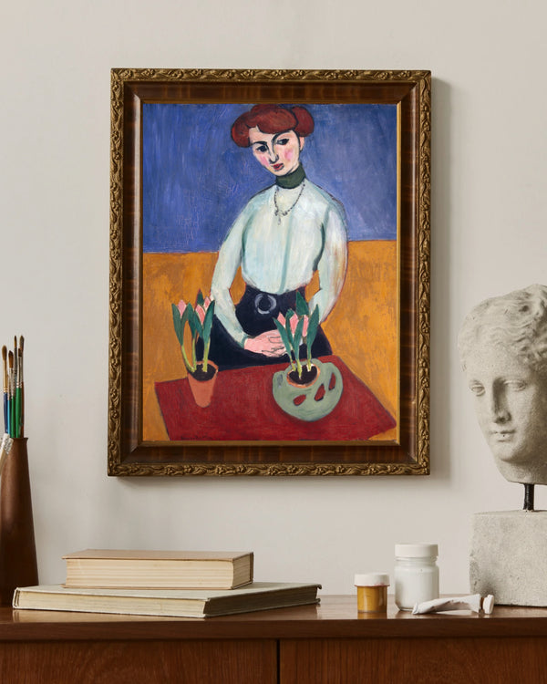Henri Matisse - Laleli Kız Çerçeve