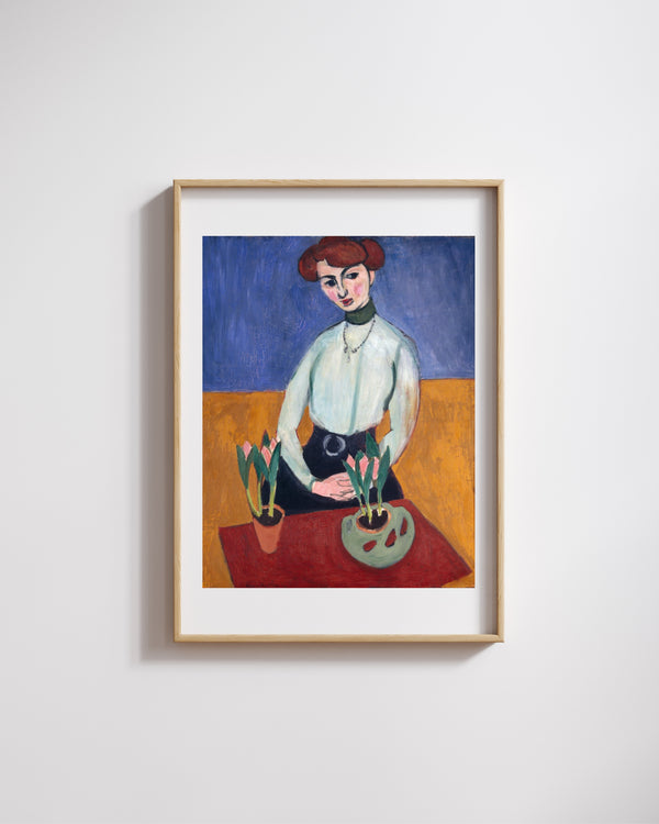 Henri Matisse - Laleli Kız Fine Art Baskı
