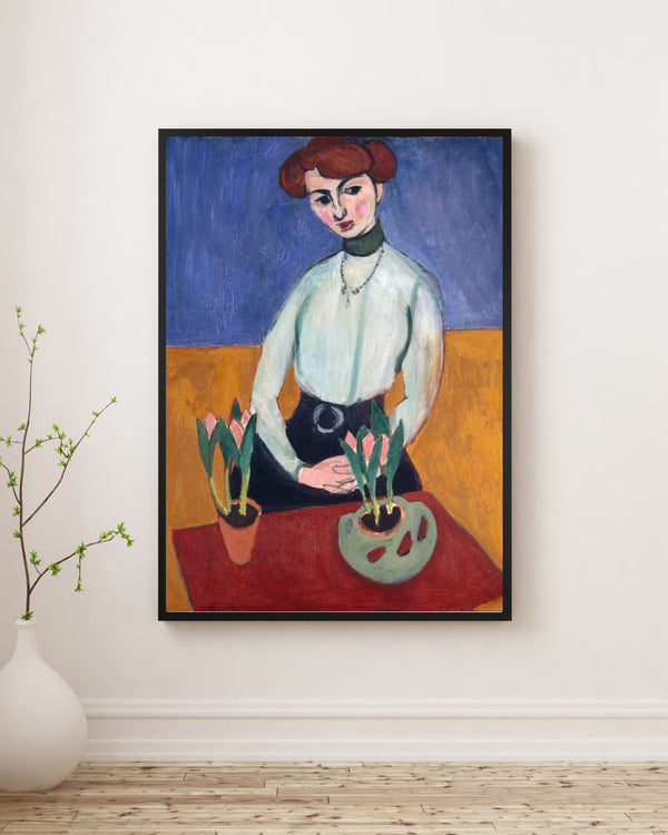 Henri Matisse - Laleli Kız Poster