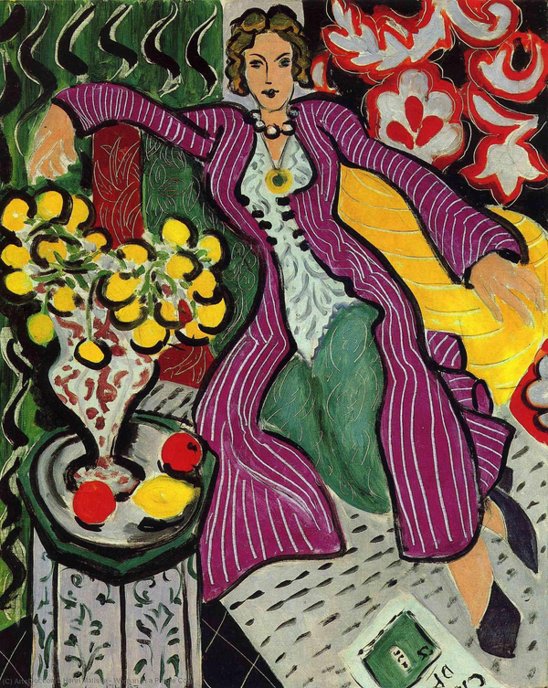 Henri Matisse - Mor Paltolu Kadın