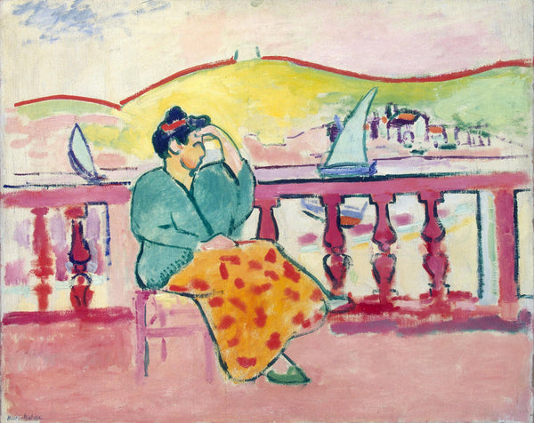 Henri Matisse - Terasta Kadın Tablo