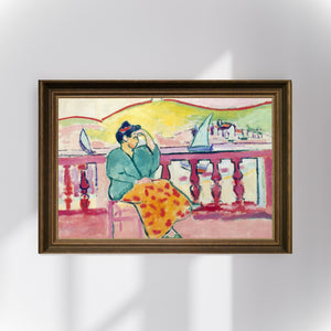 Henri Matisse - Terasta Kadın Poster