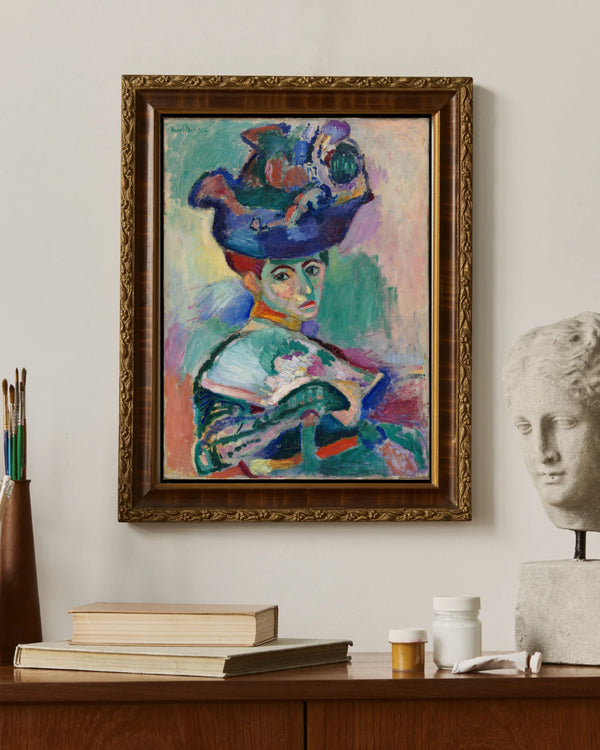 Henri Matisse - Şapkalı Kadın çerçeve