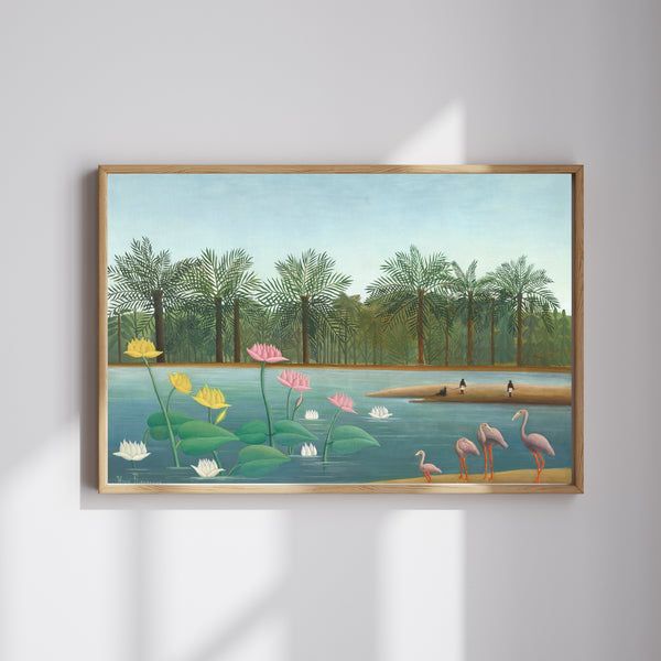 Henri Rousseau - Flamingolar fine art baskı
