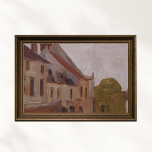 Egon Schiele - Klosterneuburg Belediye Meydanı’ndaki Evler Fine Art Baskı