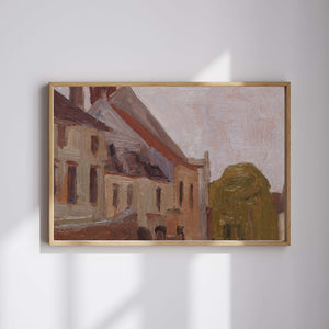 Egon Schiele - Klosterneuburg Belediye Meydanı’ndaki Evler Fine Art Baskı