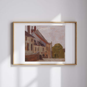 Egon Schiele - Klosterneuburg Belediye Meydanı’ndaki Evler Fine Art Baskı